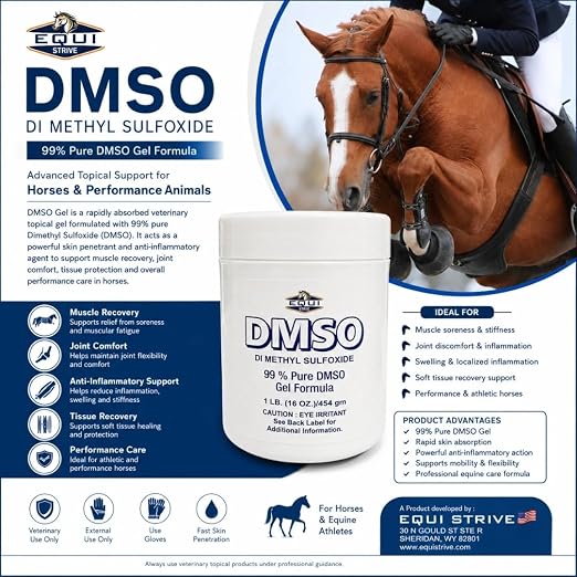 Equi Strive DMSO Gel 99% Pure Dimethyl Sulfoxide Equi