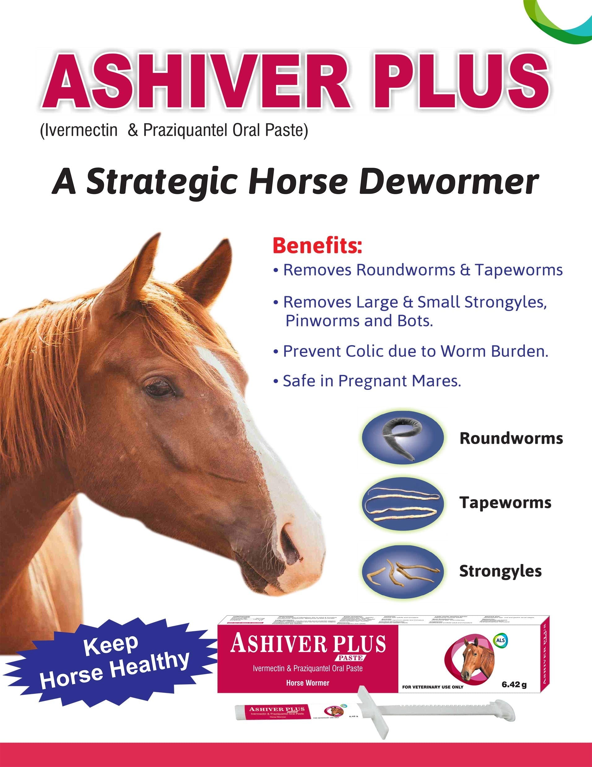 Ashiver Plus Horse Dewormer ALS