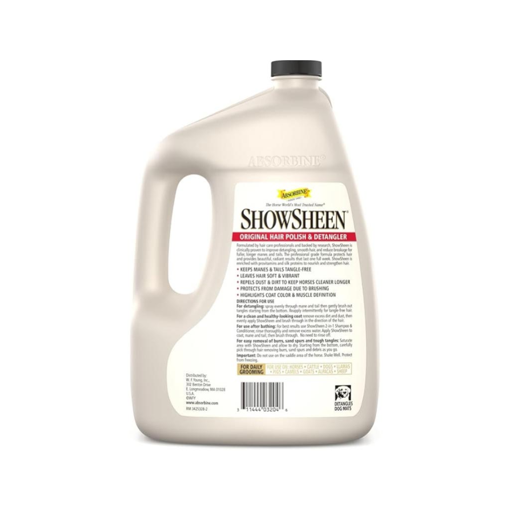 Absorbine ShowSheen Hair Polish & Detangler – 1 Gallon