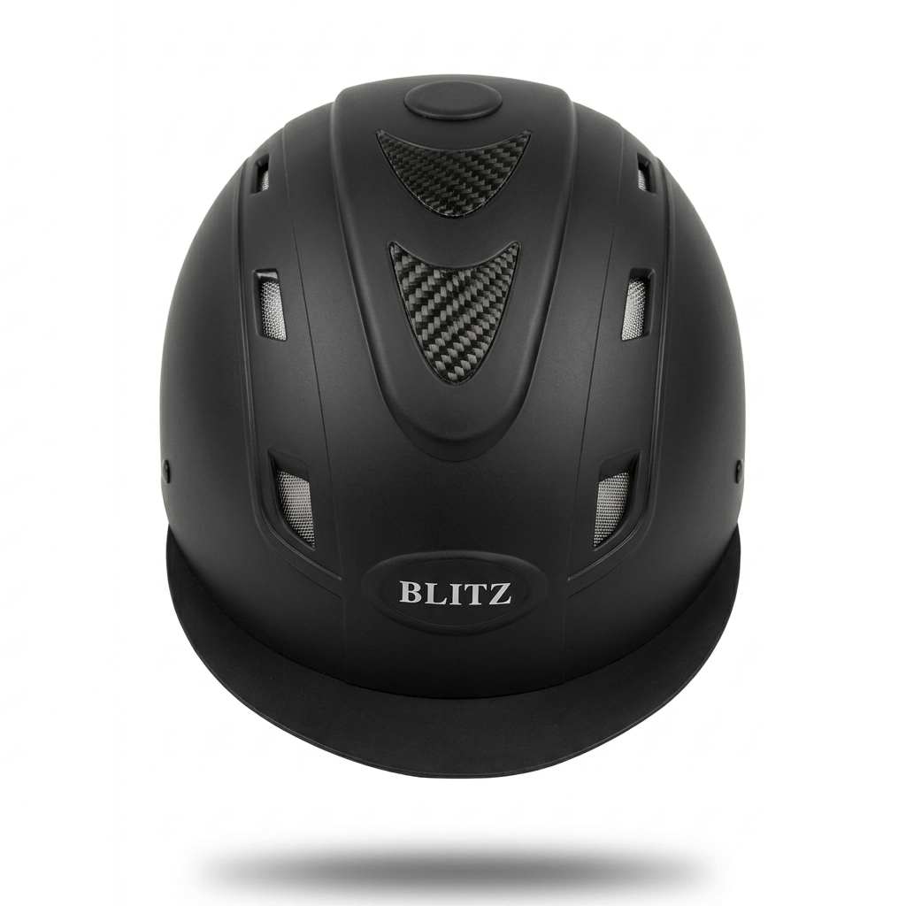 Blitz Carbon Helmet – Lightweight Ventilated Horse Riding Helmet Blitz