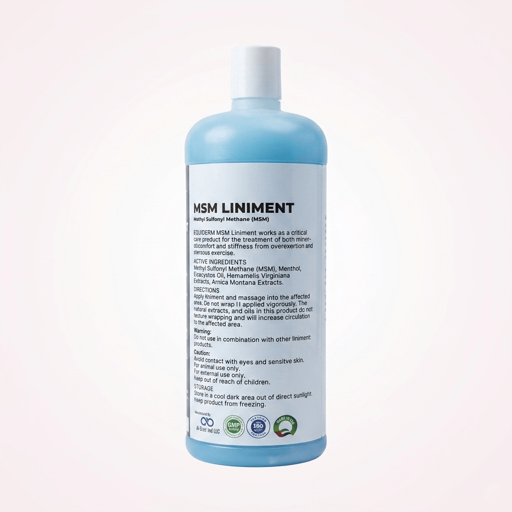 Equiderm MSM Liniment | Advanced Joint, Tendon & Muscle Recovery Rub for Horses EQUIDERM