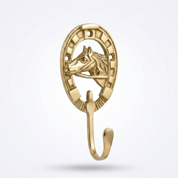 Horseshoe & Horse Head Bridle Hook Horseuae