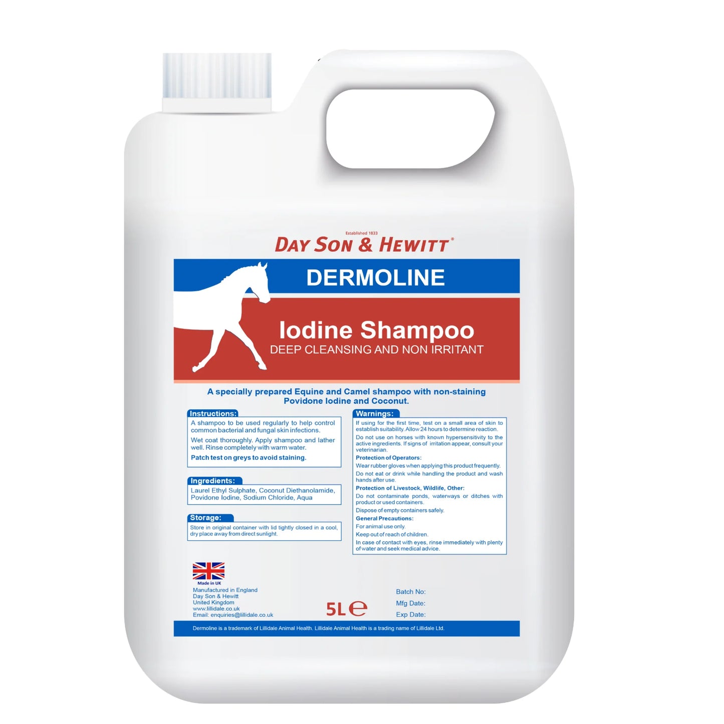 Dermoline Iodine Shampoo 5L