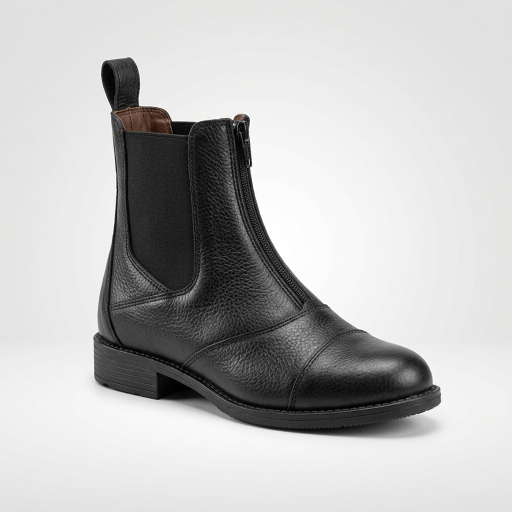 Front Zip Leather Jodhpur Riding Boots Horseuae