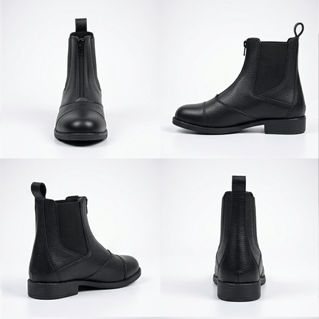 Front Zip Leather Jodhpur Riding Boots Horseuae