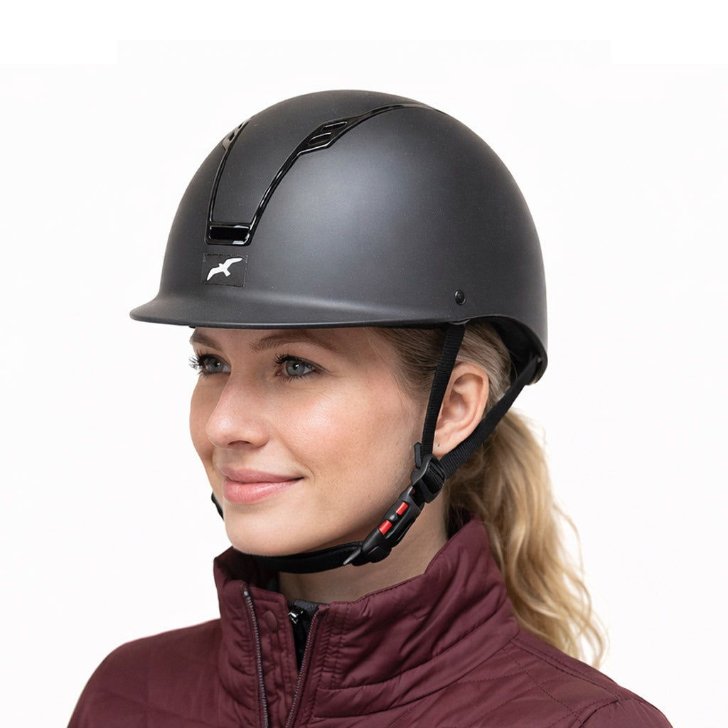 Seafowl Easy Vent Helmet – Matte Black Ventilated Riding Helmet Seafowl
