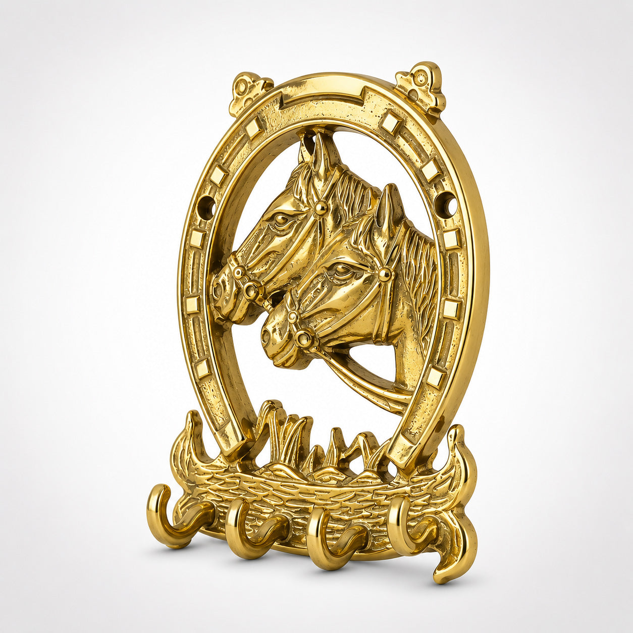 Twin Horse Head Bridle & Key Rack Horseuae
