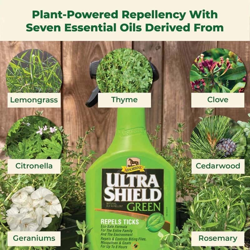 Absorbine Ultra Shield Fly Repellent Green 946ml