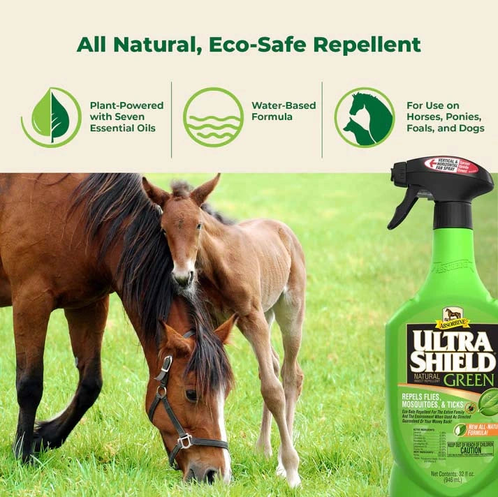 Absorbine Ultra Shield Fly Repellent Green 946ml