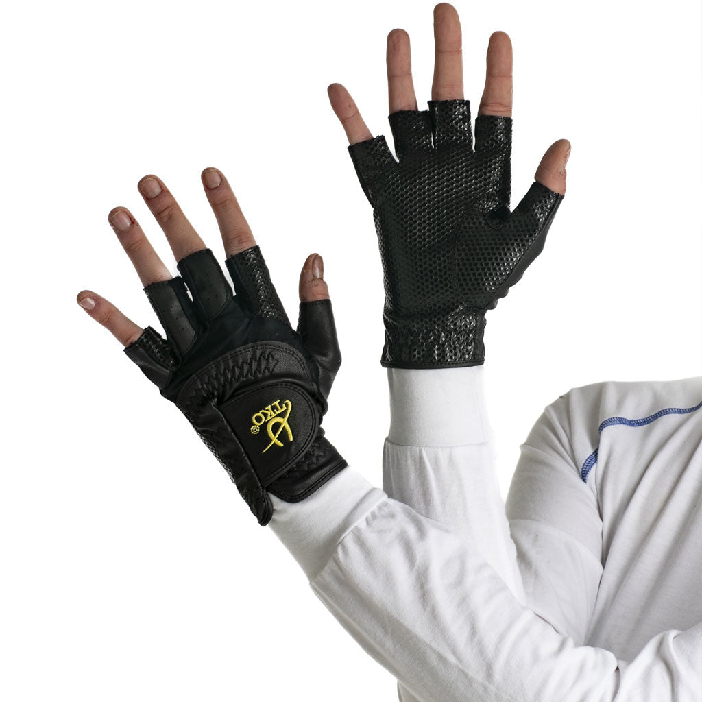 TKO Race Gloves Half Finger – Pro Jockey Grip Gloves TKO