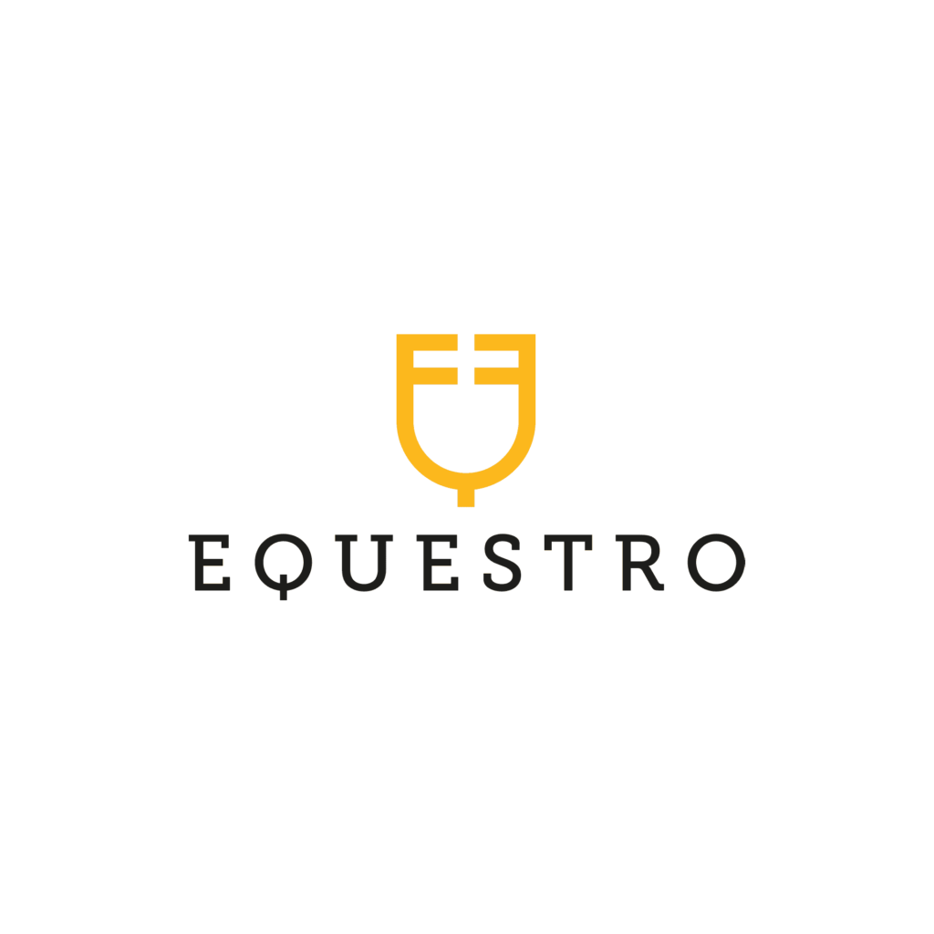 "Equestro logo – Trusted brand offering premium equestrian gear and accessories for horse care, riding, and performance