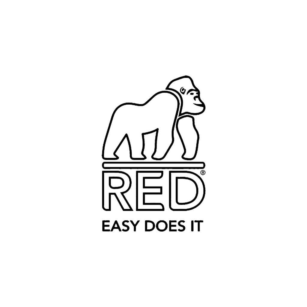 Red Gorilla logo – Premium brand offering durable and versatile equine products, including feed buckets, wheelbarrows, and stable equipment